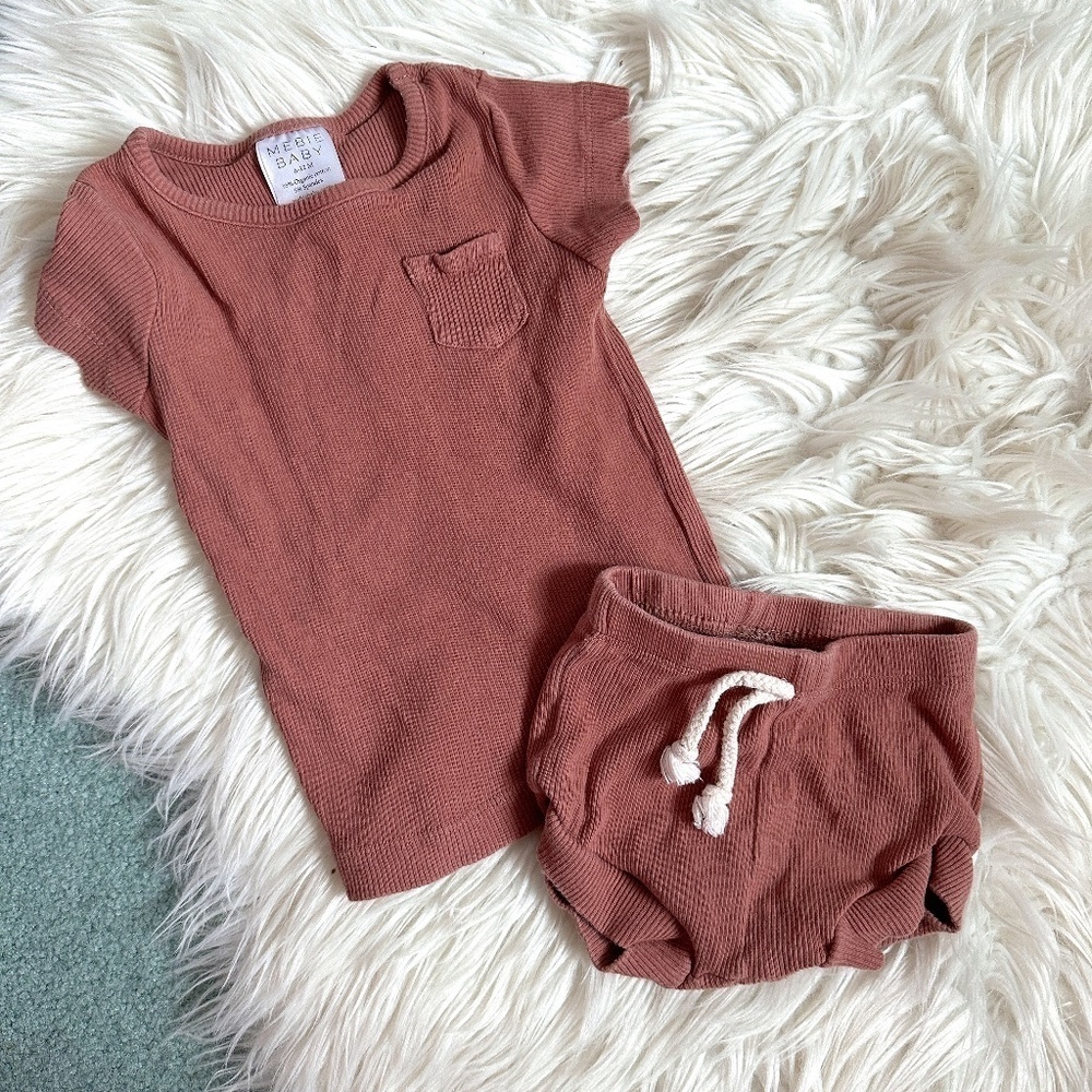 Mebie Baby ribbed set size 6-12 months // 2775